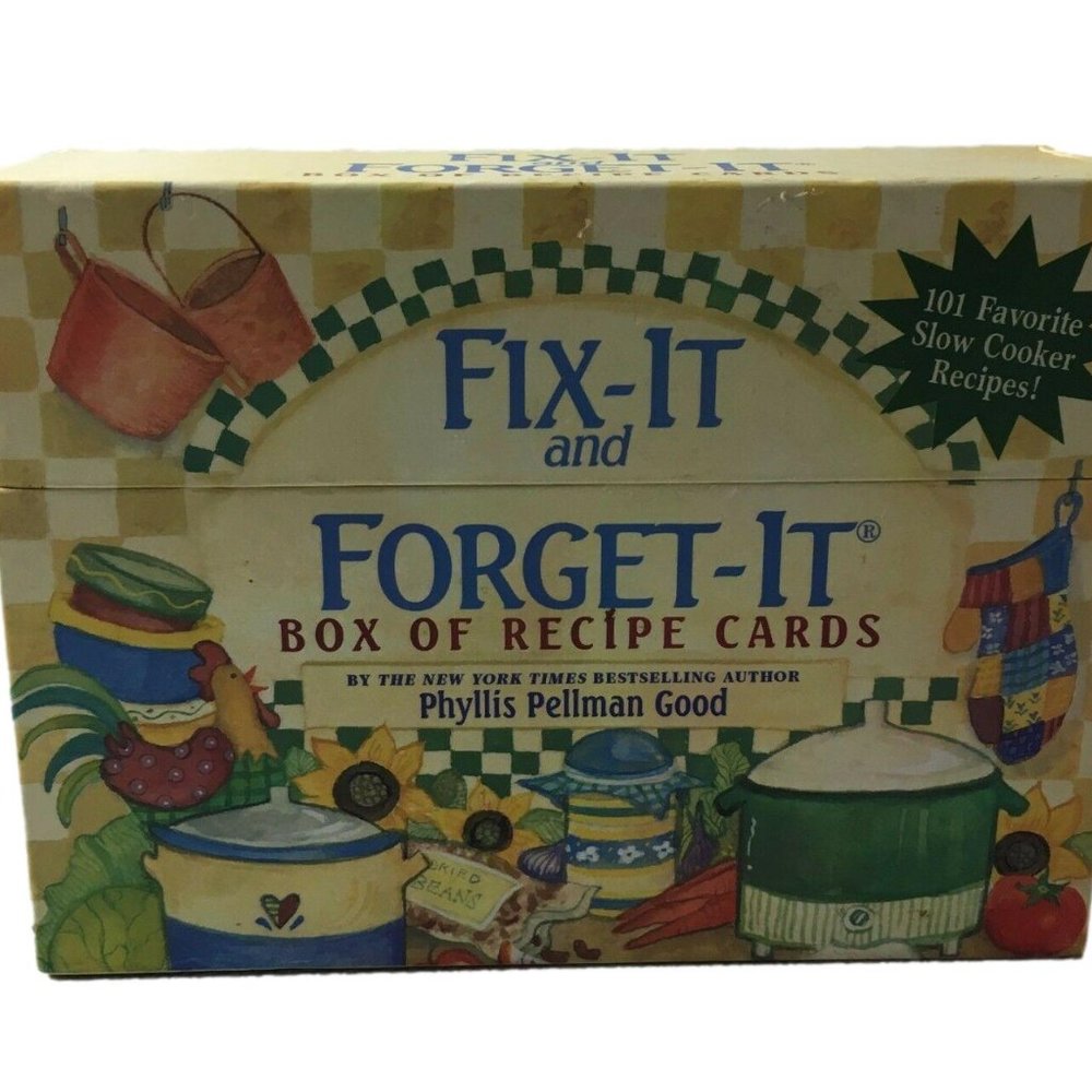 Fix It and Forget It Recipe Cards Slow Cooker Crock Pot